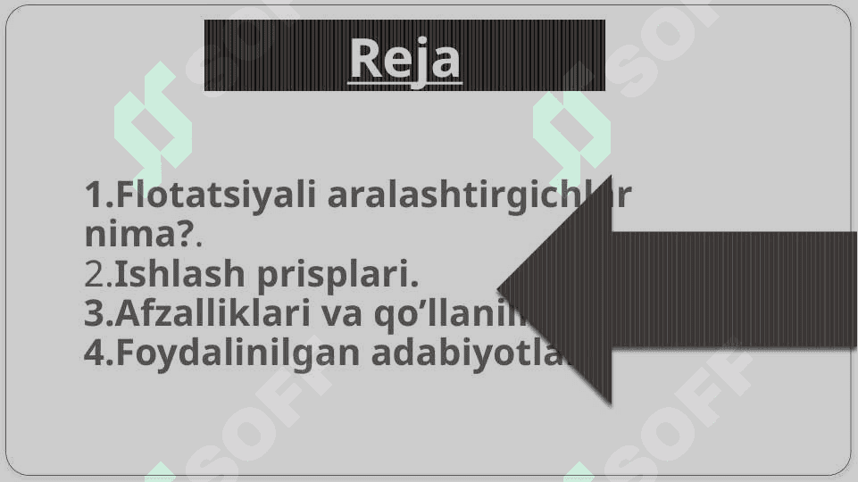 Aralashtirgichlar turlari. Flatatsiyali, magnitli, siklonli 2
