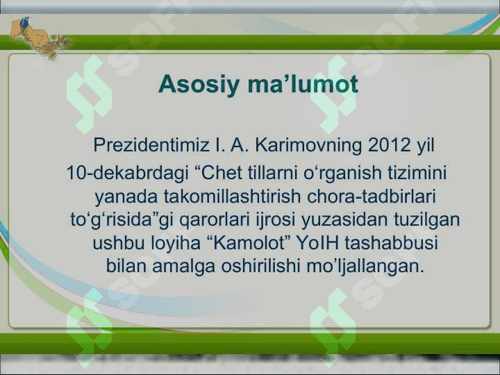 Loyihaning yoshlarga ahamiyati 3