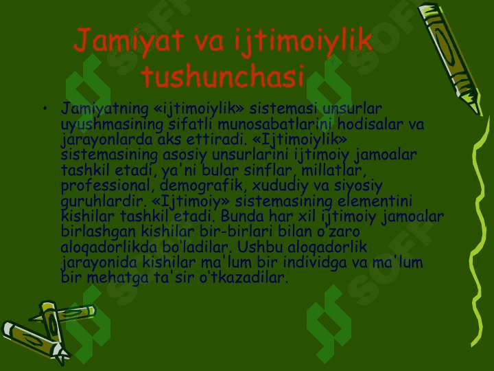 Jamiyat yaxlit tizim 3