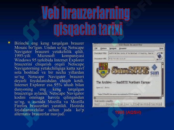 Brauzerlar haqida umumiy ma’lumot. 3
