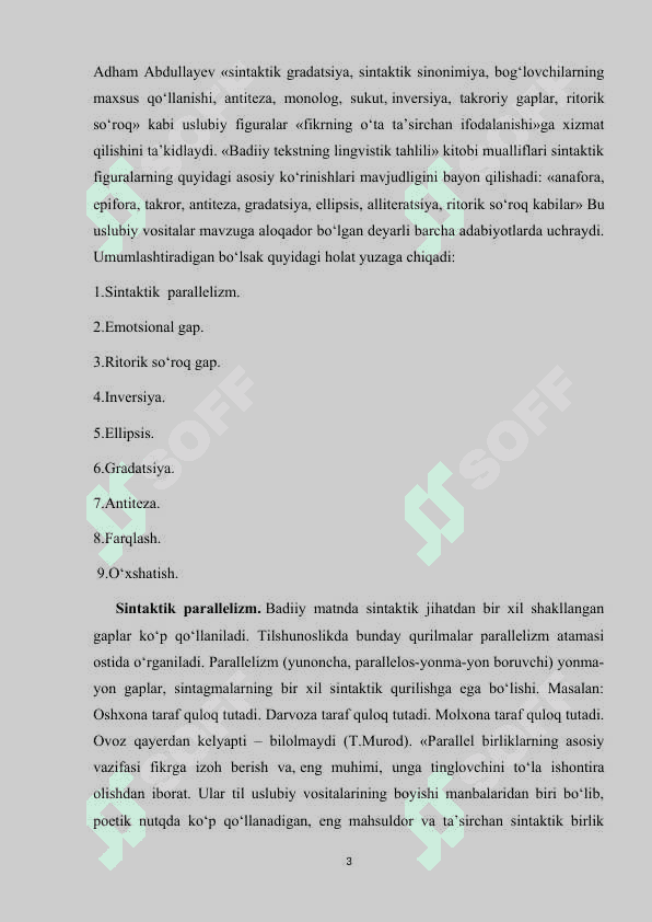 Kurs ishi Badiiy matnning sintaktik xususiyatlari 3