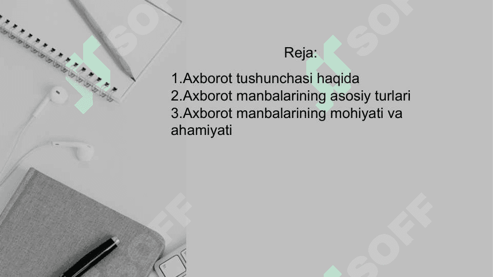 AXBOROT MANBALARI VA ULARNING TURLARI 2
