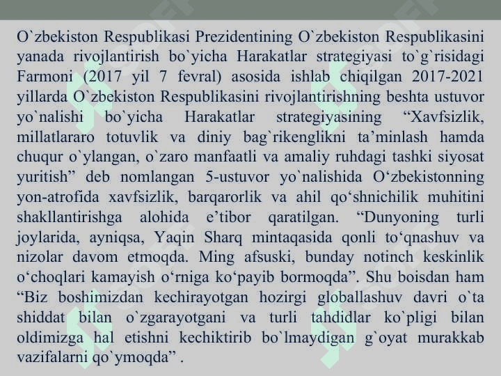 Мавзу: Diniy fundamentalizm, radikalizm va terrorizmning tarixi va yo‘nalishlari 4