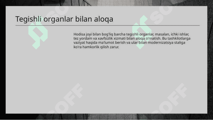 Kriminalistika: Hodisa joyida tekshirish taktikasi 7