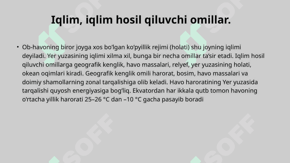 Yerning iqlim mintaqalari 3
