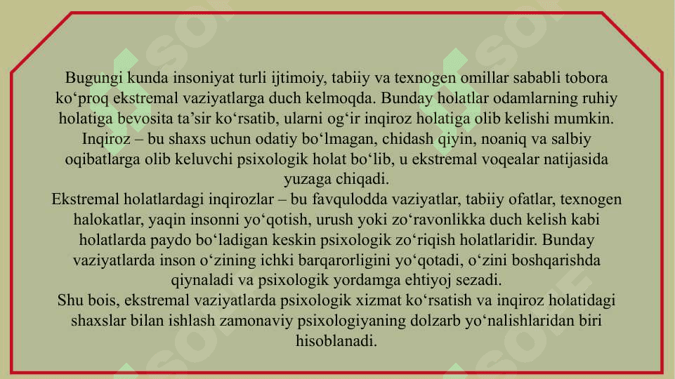 Ekstremal vaziyatlar psixologiyasida inqiroz 3