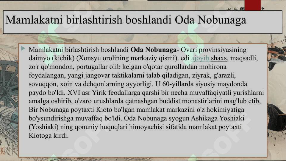 “XVI-XVII asrning birinchi yarmida Yaponiya” 5
