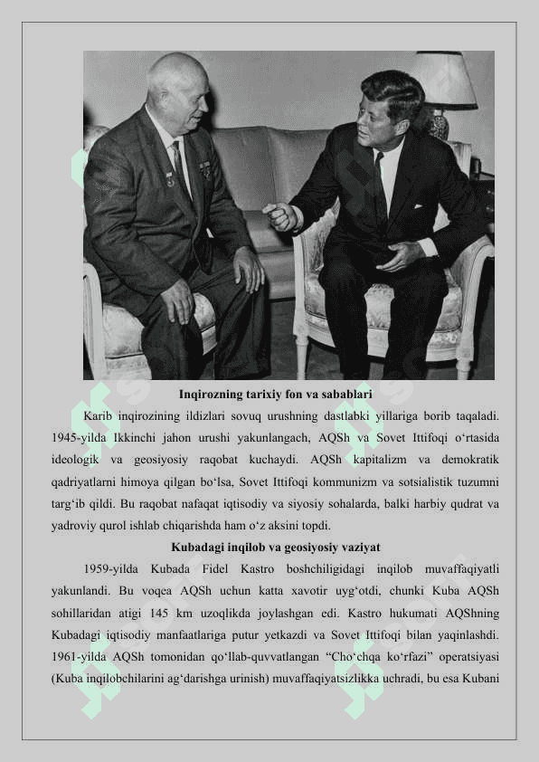 1962-yilda Karib inqirozi matnli foto albom 3