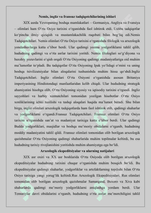 Xorij tarixshunosligida O‘rtа Оsiyo tаrixining o‘rganilishi 5