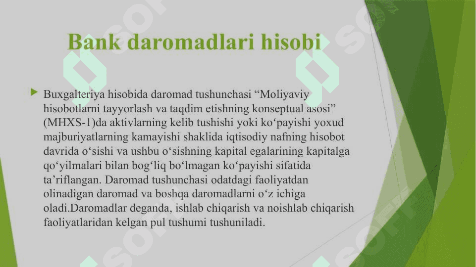 Bank daromadlari va xarajatlari hisobi 4