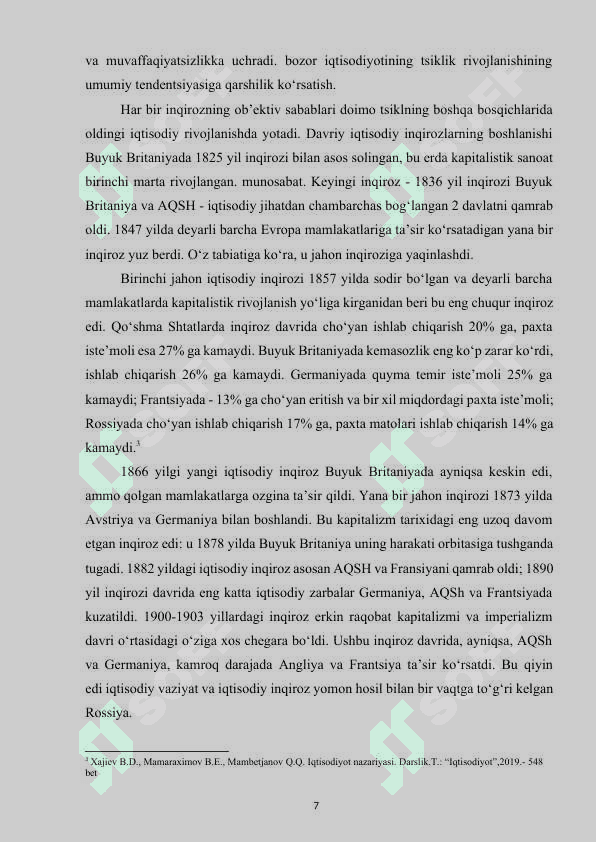 Iqtisodiy inqirozlar va ularga qarshi dasturlar samaradorligini oshirish yo‘llari 7