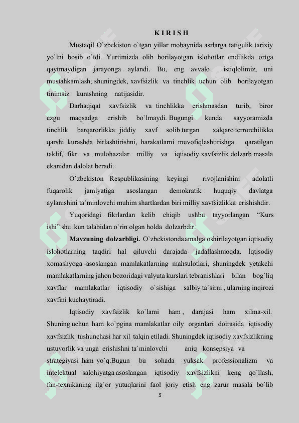 Mamlakat iqtisodiyo xavfsizligini taʼminlashning ustuvor yoʻnalishlari 3