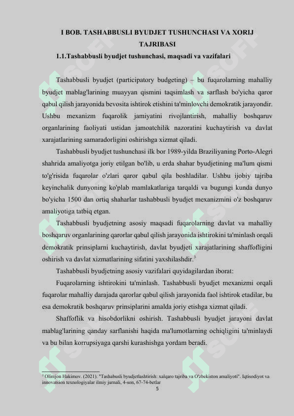 Tashabusli byudjet xorij tajribasi va O'zbekistonda joriy etish axamiyati. 5