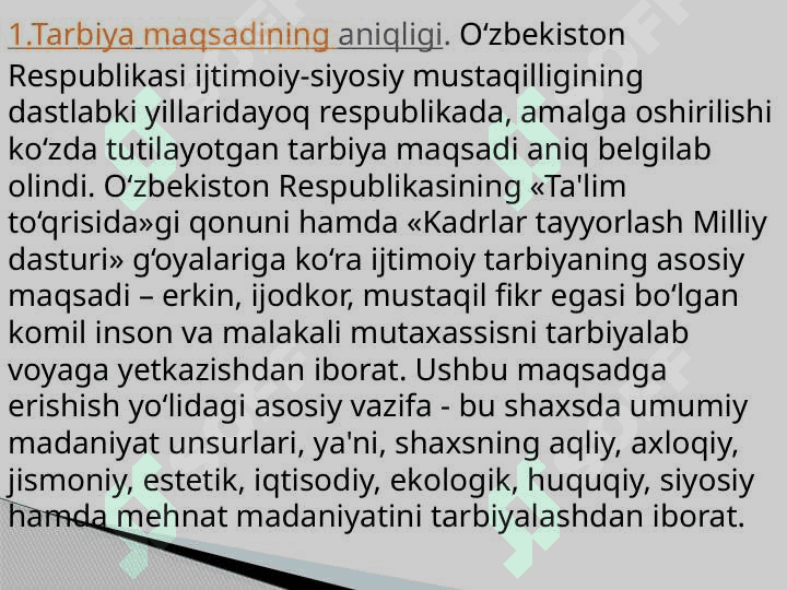 MAVZU:Tarbiya   tushunchasi va metodlari 6