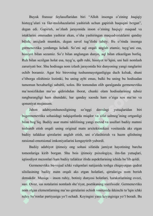 ADABIY GERMENEVTIKA VA BADIIY TIL POETIKASI FANIGA KIRISH 2
