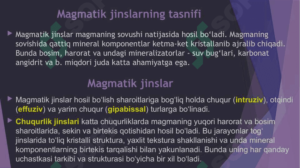 Magmatik tog jinslari 4