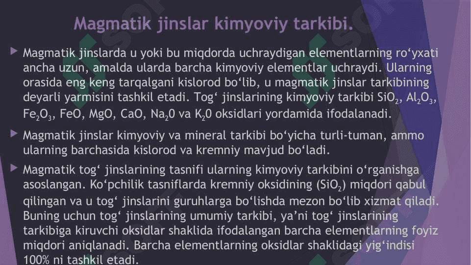 Magmatik tog jinslari 7