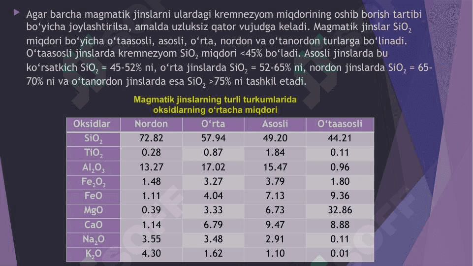 Magmatik tog jinslari 8