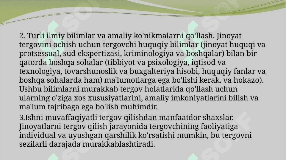 Voqea joyida tergov eksperementini va ko‘rsatmalarini tekshirishning psixologik xususiyatlari 4