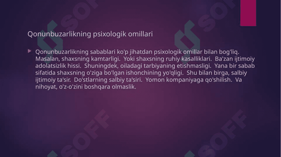Qonuniy xatti-harakatlar psixologiyasi 5