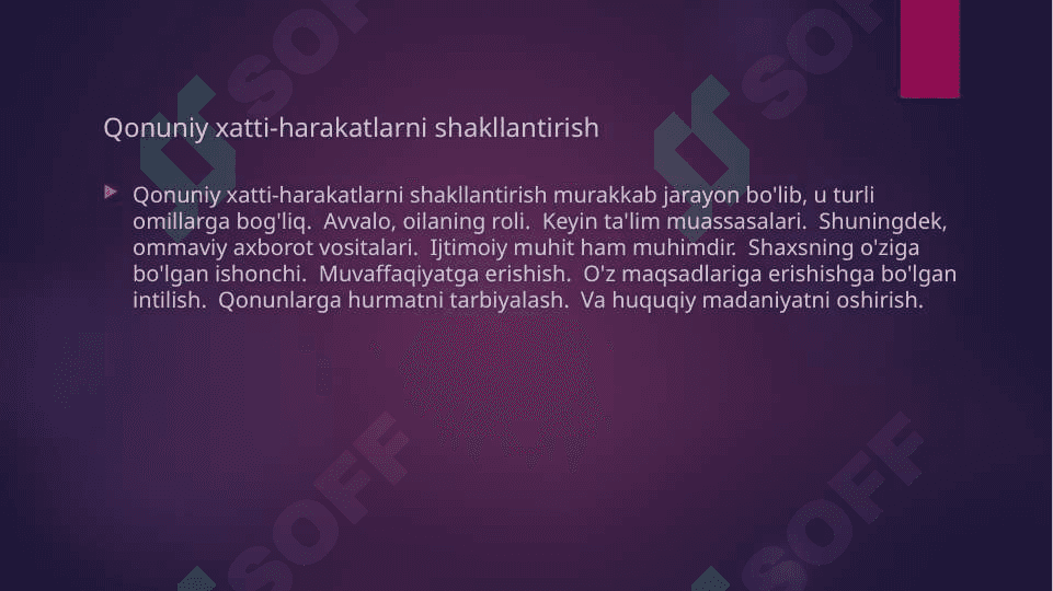 Qonuniy xatti-harakatlar psixologiyasi 6