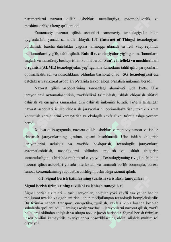 NAZORAT QILISH VA SIGNAL BERISH ASBOBLARI 4