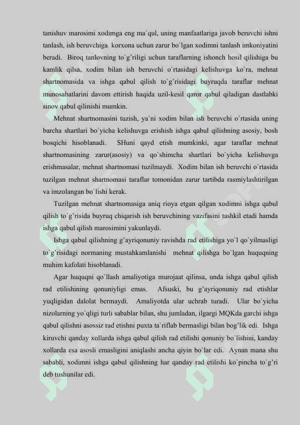 Ishga qabul qilish bosqichlari 3