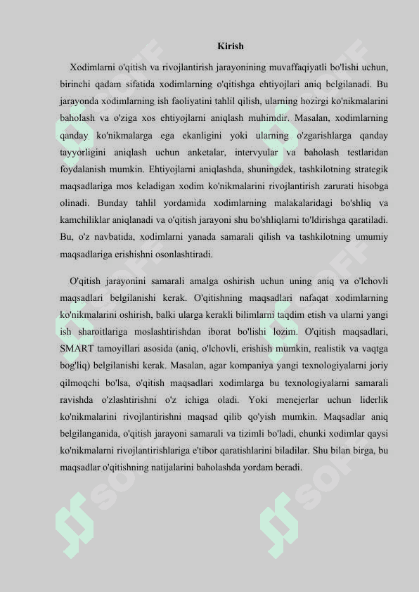 Xodimlarni o‘qitish va rivojlantirish bosqichlari 2