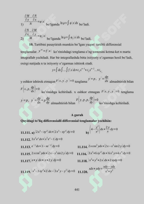 DIFFERENSIAL TENGLAMALAR 8