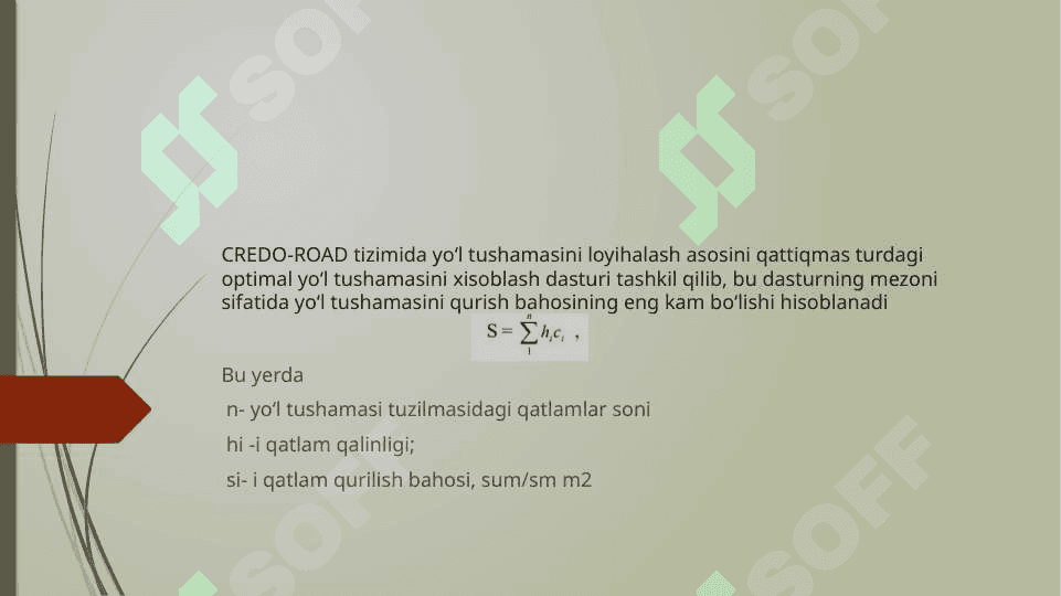 Nobikr yo`l to`shamalarini loyihalash tamayillari 2