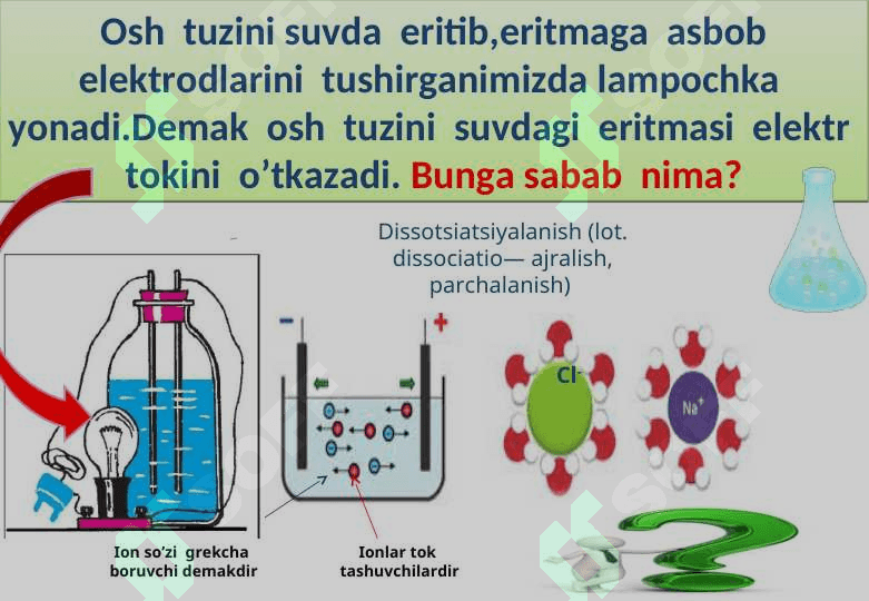 9-sinf ''Elektrolitik  dissotsiyalanish'' 6