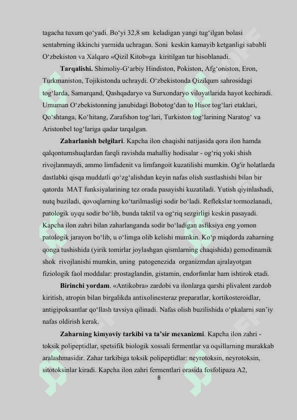 Surxondaryo viloyati sharoitida uchrovchi ilonlar 7