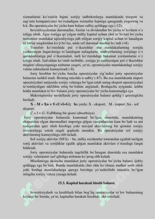 TO`LOV BALANSI. VALUTA KURSI 3