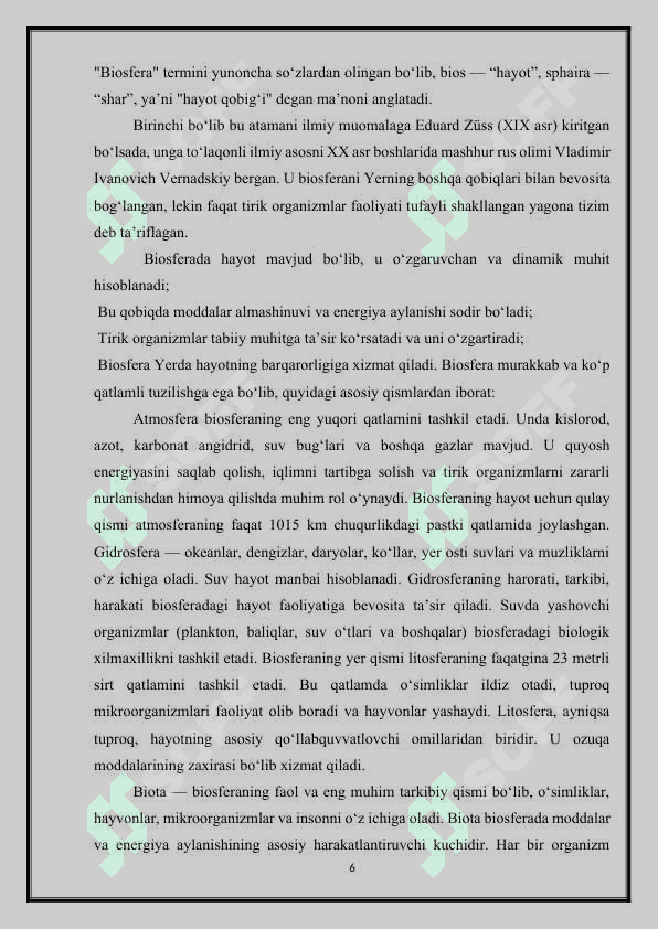 Biosferaning ifloslanishi va uni oldini olish masalasi 6