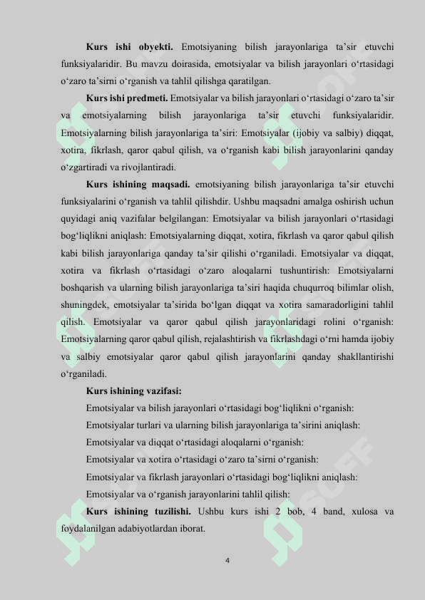 Emotsiyaning bilish jarayonlariga ta’sir etuvchi funksiyalari 4