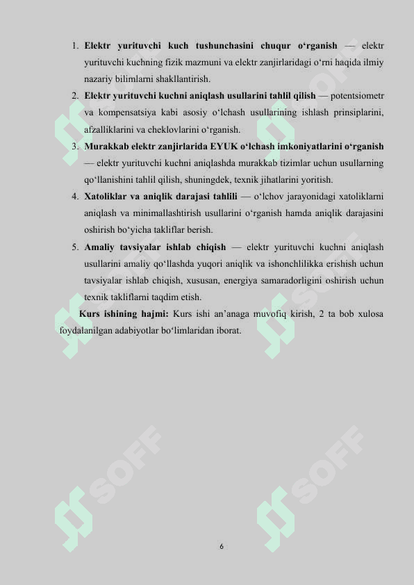 Elektr yurituvchi kuchni aniqlash usullari kurs ishi 6