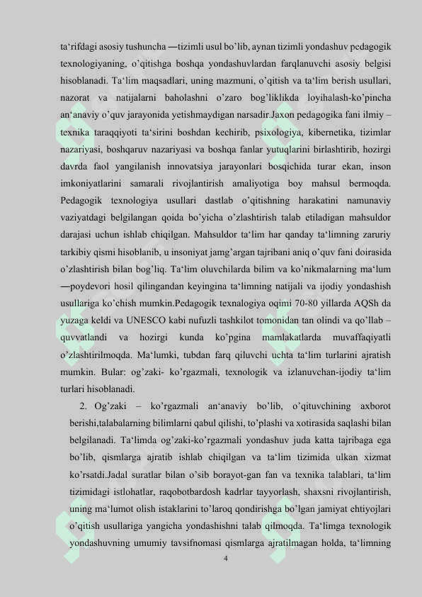 Bir o’zgaruvchili fungksiyaning yuqori tartibli                    hosilalari  va differnsiallari hamda Teyler formulasi 4