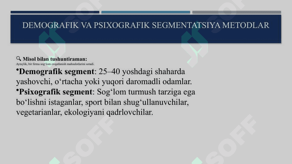 Segmentatsiya targetlash 5