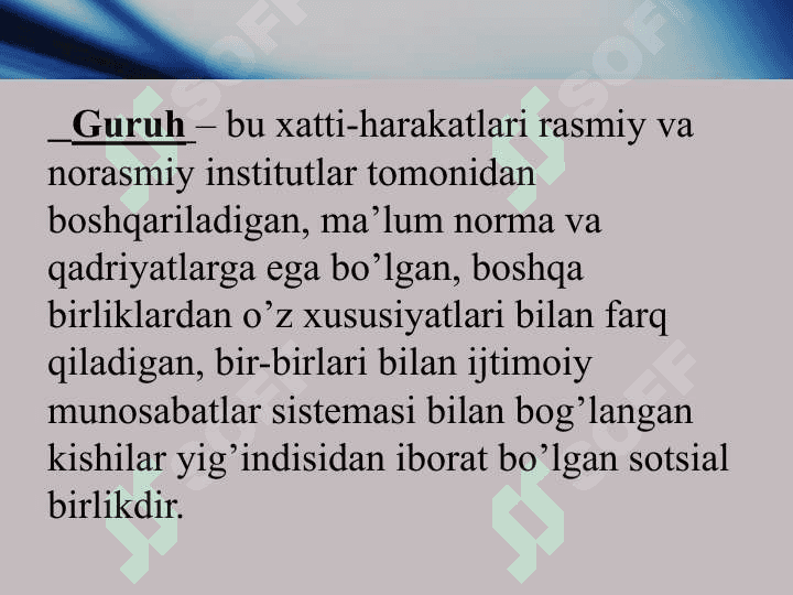 Sotsiologiyada sotsial institut tushunchasi, 3