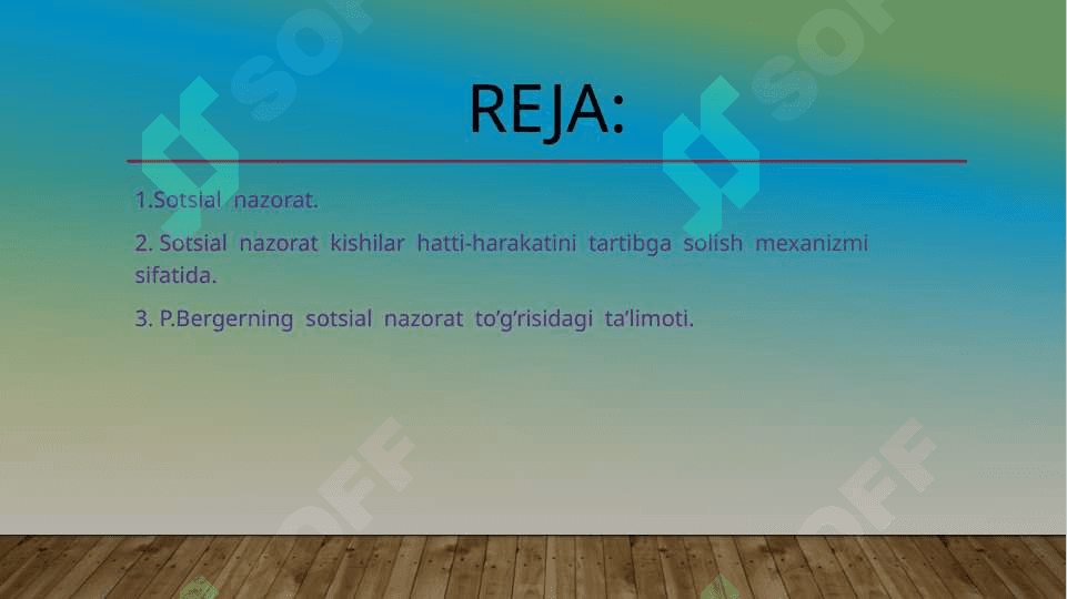 sotsial  nazorat  to’g’risidagi  ta’limoti 2