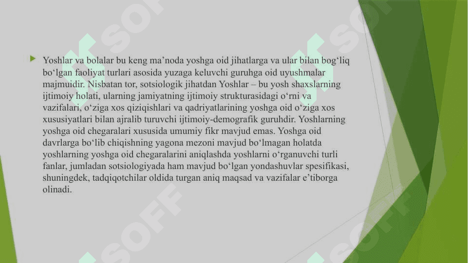 Ijtimoiy xizmat ko‘rsatish Bolalar va yoshlargaI 4