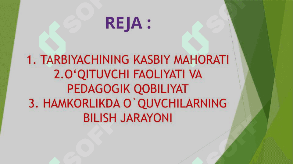 TARBIYACHI, O`QITUVCHI VA O`QUVCHINING O`ZARO HAMKORLIGI 2