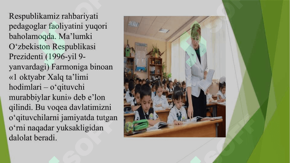 TARBIYACHI, O`QITUVCHI VA O`QUVCHINING O`ZARO HAMKORLIGI 7