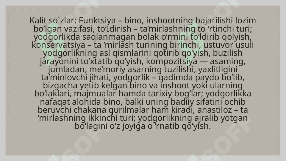 Ta’mirning (restavratsiya) asosiy tamoyillari 3