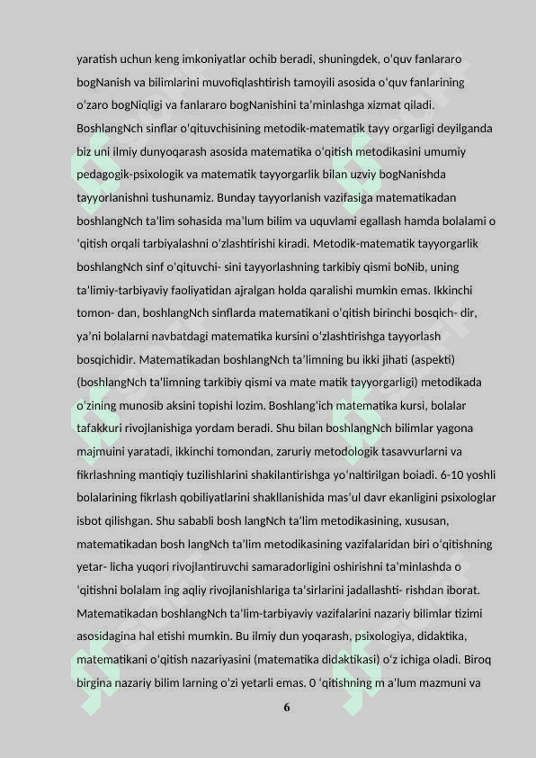 Boshlang’ich sinf o’quvchilariga matematika fanini samarali o’qitishda AKTdan foydalanish usullari 6