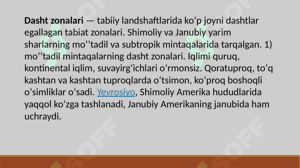Dasht, chalacho‘l va cho‘l tuproqlari 2