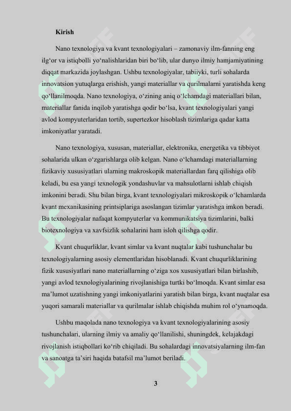 Nano texnalogiya 3