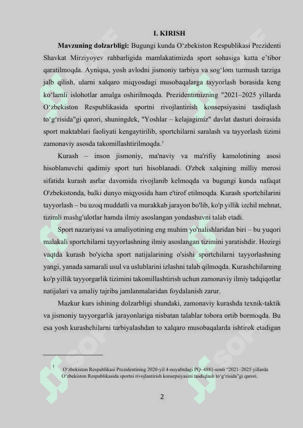 Kurashchining koʻp yillik texnik taktik va jismoniy tayyorgarlik. 2