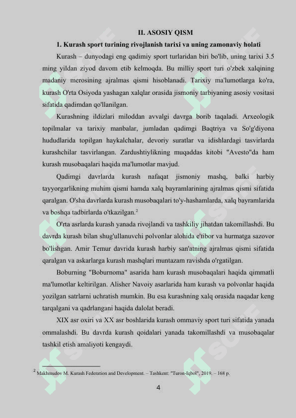 Kurashchining koʻp yillik texnik taktik va jismoniy tayyorgarlik. 4