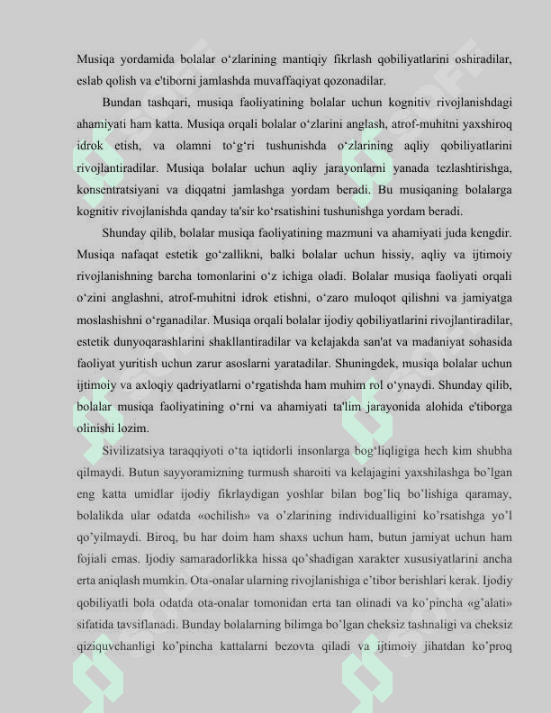 Bolalar musiqa faoliyatining mazmuni 4